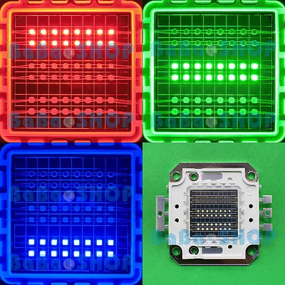 50W RGB Red Green Blue Full Color Colorful High Power LED Chip f Lamp Light Bulb - Image 1 of 4