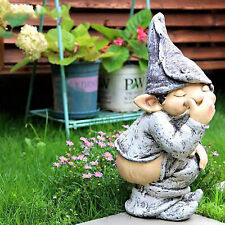 Garden Outdoor Yard Funny Resin Naughty Gnome Statue Decoration Craft Decor