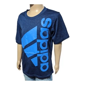 Adidas Boy's Size 5 Blue Logo Shirt - Picture 1 of 5