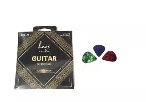 Juego de cuerdas de guitarra clásica Haze DPA70 .028""~.043", tensión normal con púas - Imagen 1 de 10