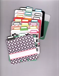 Project Life CONFETTI (22) TARJETAS CON PESTAÑAS MEMORYDEX/ROLODEX ~HECHAS A MANO~ - Imagen 1 de 7