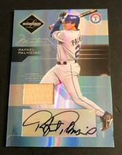 2005 Leaf Limited Monikers RAFAEL PALMEIRO BAT AUTO #1/1 Made TRUE SSP Rangers