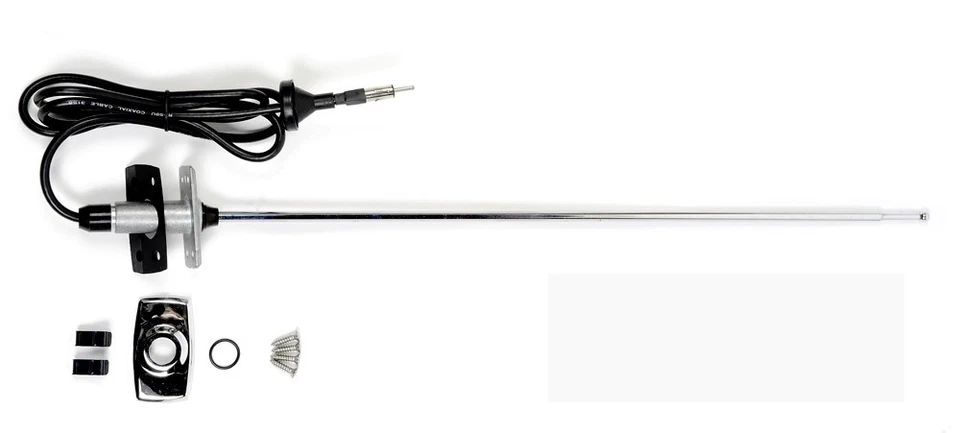 ¡Nuevo! Antena de radio Ford Mustang 1969-1970 estilo OE base cuadrada con herrajes Foto 1 de 4