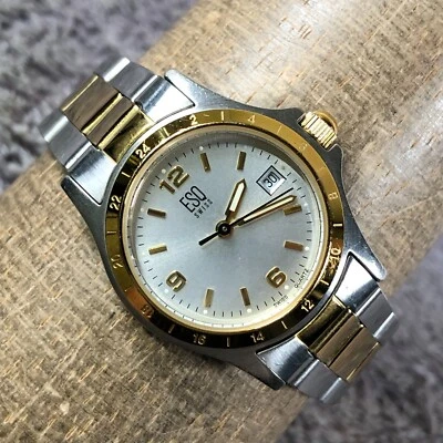 ESQ Movado Women E5102 Date Two Tone Quartz Analog 26mm Watch 5 3/4" - Image 1 of 4