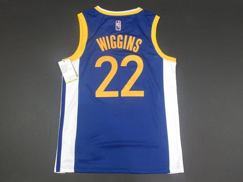 NWT Andrew Wiggins Golden State Warriors 75th Anniversary Swingman Jersey Blue Cover