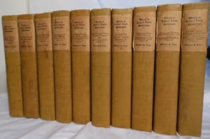 ANTIQUE EARLY 1900s WORKS of ROBERT LOUIS STEVENSON COMPLETE 10 VOLUME SET JH6 - Picture 1 of 12