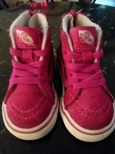 Sneaker ROSA WILDLEDER High Tops VANS Off The Wall Kinder Größe 4  - Bild 1 von 4