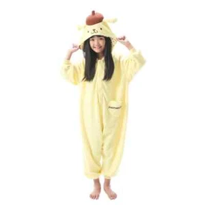 Sanrio SAZAC Pompompurin Kigurumi Fleece Pajama Costume Cosplay Japan Kids 110cm - Picture 1 of 3