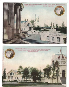 Alaska Yukon Pacific Exposition Lot of 2 Postcards Agricultural Building - Bild 1 von 2