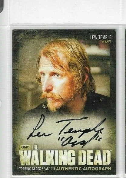 The Walking Dead Season 3 Part 1 Autograph Card A9 Lew Temple as Axel "Variant" - Image 1 of 3