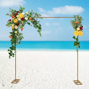 Wedding Arch Backdrop Stand Metal Square Flower Frame 9.8FT Garden Party Decor - Picture 1 of 10