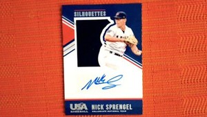 2018 Panini Stars & Stripes USA Baseball USA National Team Silhouettes Signature