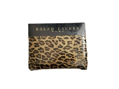 Ralph Lauren Home Aragon Twin Flat Sheet 100% Cotton Leopard Print New - Image 1 of 4
