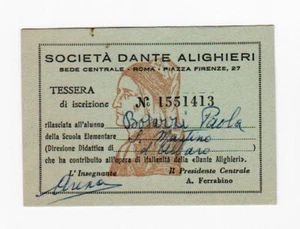 Dante Alighieri Gesellschaftskarte 1965-1966 - Bild 1 von 2