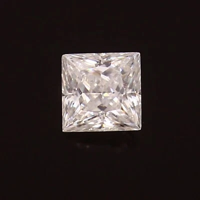 Diamante creado en laboratorio de piedras preciosas de corte princesa moissanita color blanco D VVS1 5x5 mm Foto 1 de 4