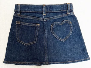 NWT J CREW CUTS Littles Size 4 Denim Jean Skirt Heart Pocket $55. - Picture 1 of 8