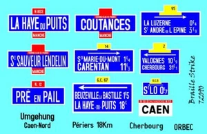 Braille Strike Decals 1/72 Street / Road Signs - Normandy - Picture 1 of 2