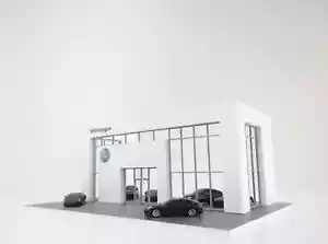 Auto company showroom scala 1:60-1:64 modellini auto esposizione Diorama model kit 1/60 - Foto 1 di 17
