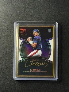 CJ C.J. STROUD 2024 TOPPS NOW GOLD FRAMED ROOKIE AUTO RC PLAYOFF WIN 04/25 - Picture 1 of 2
