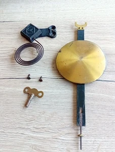 ANSONIA DROP DIAL Pendulum ,gong And Key Q3 - Picture 1 of 4