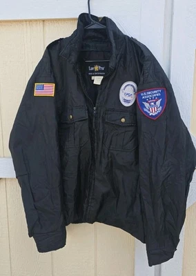 Law Pro by Quartermaster Jacket Black USA FLAG,U.S. Security Associate Mens XXL  - Image 1 of 4