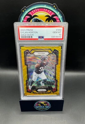 2023 Panini Prizm - Rookies Dylan Horton #340 Gold Wave Prizm /10 (RC) PSA 10 - Image 1 of 2