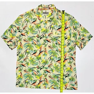 Scotch Soda The Poolside Palm Tree Print Short Sleeve Button Up Shirt Mens XL - Picture 1 of 5