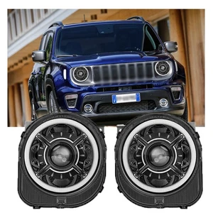 Conjunto de faros LED DRL con halo para Jeep Renegade 2018-2022 - Imagen 1 de 15
