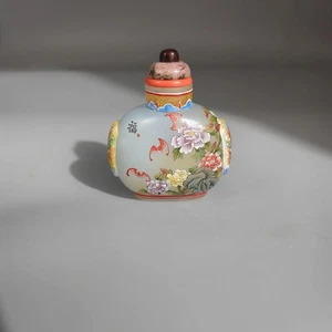 Ancient Chinese Beijing collection, pure hand-painted, glass, snuff bottle - Picture 1 of 9
