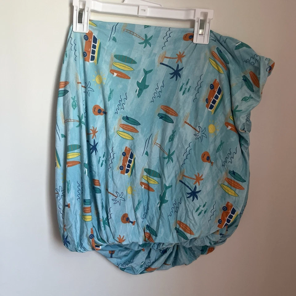 Sábana bajera ajustada Little Sleepies surf tamaño estándar bambú playa océano Foto 1 de 1