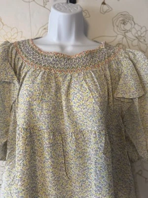 Vestido Babydoll Davi and Dani Para Mujer Mediano Cottagecore Escote Calado NUEVO Foto 1 de 4