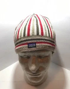 Patagonia Fleece lined Youth Beanie XL Striped Hat - Picture 1 of 7