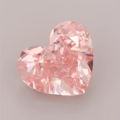 1.36ct Fancy Vivid Pink VVS2/EX/EX Heart Lab-grown Loose Diamond IGI Certified - Image 1 of 4