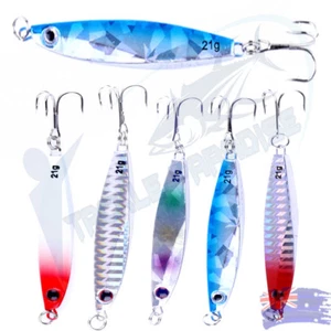 5x 21g Fishing Lures Metal Slice Micro Jig Bait Spoon Tackle Salmon Mackerel GT - Picture 1 of 2