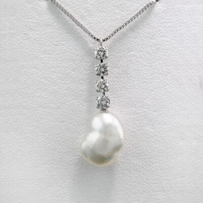 Valor 2.200 Euros Perlas De Cultivo Colgante/Collar De Oro Blanco 750 Nuevo - Imagen 1 de 3