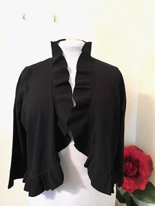 NUEVO SIN ETIQUETAS Jones New York Vestido Corto Volantes Chaqueta Talla PLUS 1X NEGRO - Imagen 1 de 12