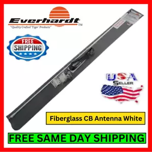 Fiberglas CB-Antenne 25 W weiß ohne Masse NOAA-Kabel & Koax-Kit für Basisstation - Bild 1 von 7