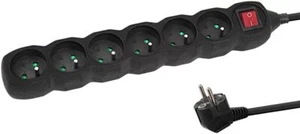 Multipresa Ciabatta Elettrica con 6 Prese Schuko Interruttore on/off cavo 1,5mt  - Foto 1 di 6