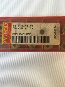 Sandvik - 10 insertos de fresado de carburo nuevos R216.2-07 T3 235 - Imagen 1 de 2