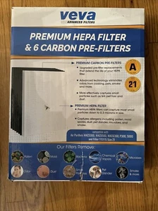 Veva Advanced Filters Premium True Hepa & 6 Filter Pre-Filter Type A Size 21 FTC - Picture 1 of 3