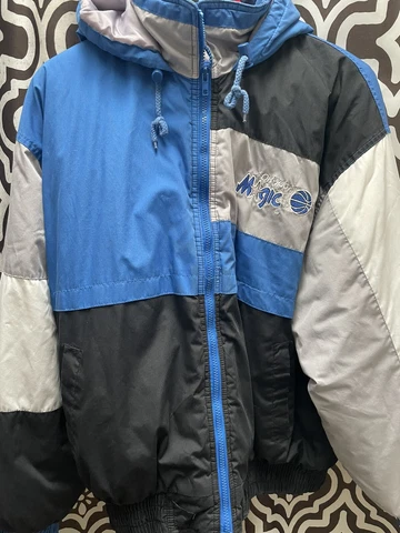 Vintage Fans Pick NBA Orlando Magic Hoodie Puffer Jacket L Penny Hardaway Shaq Cover