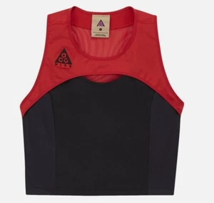 Nike ACG Women's Workout Crop Top Sports Bra Black/Red CK6868-657 SMALL $65 - Picture 1 of 4