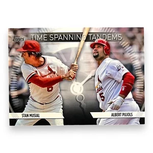 Tarjeta de Stan Musial Albert Pujols 2023 Topps Actualización Tiempo Tándem Cardinals - Imagen 1 de 2