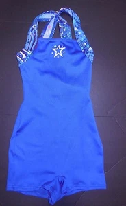 NUEVO SIN ETIQUETAS Axis Gimnastic Shorty Unitard Biketard Cerradura Espalda Patriótica Niño Mediano - Imagen 1 de 3