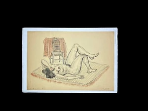 Vintage Watercolor Drawing, Nude Woman “Kelly”, Signed “R. Wright”, New York - Picture 1 of 4