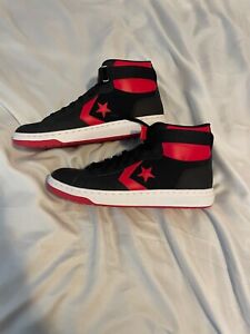 Converse Unisex Pro Blaze Mid Top Leather Sneaker - Black/Red/White size 13/14.5