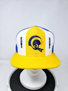 Los Angeles Rams AJD Lucky Stripes Vintage Trucker Snapback Cap Hat 80s NWT - Picture 1 of 7