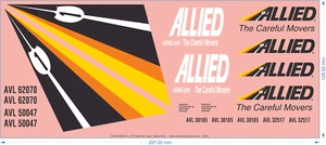 'Allied Van Lines' - 1/16 1/25 1/50 1/87 1/160 - Water Decal - Picture 1 of 3