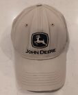 Vintage John Deere Embroidered Hat Cap Tan Beige Adjustable Snapback 