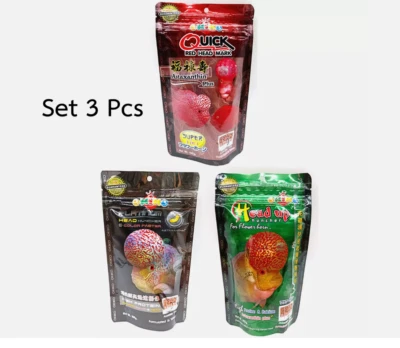 Set 3 pcs Okiko flowerhorn food Cichlid Head Huncher Color Faster U SIze M,L,XL - Image 1 of 4